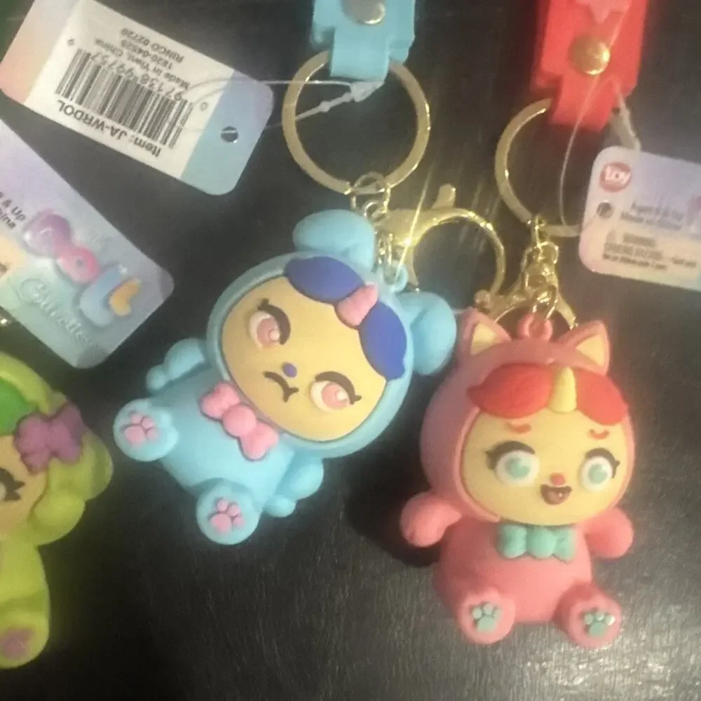 Lot of 3 Toy Network The Doll Collection Silicone Wristlet Keychains New Tags